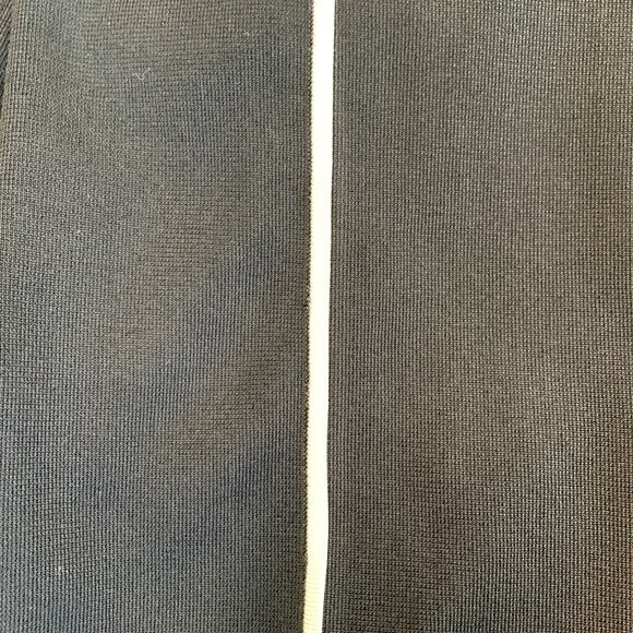 NWT Zara Knit | Black Straight Leg Rib Pants w/ Cream Stripe S - Picture 12 of 12
